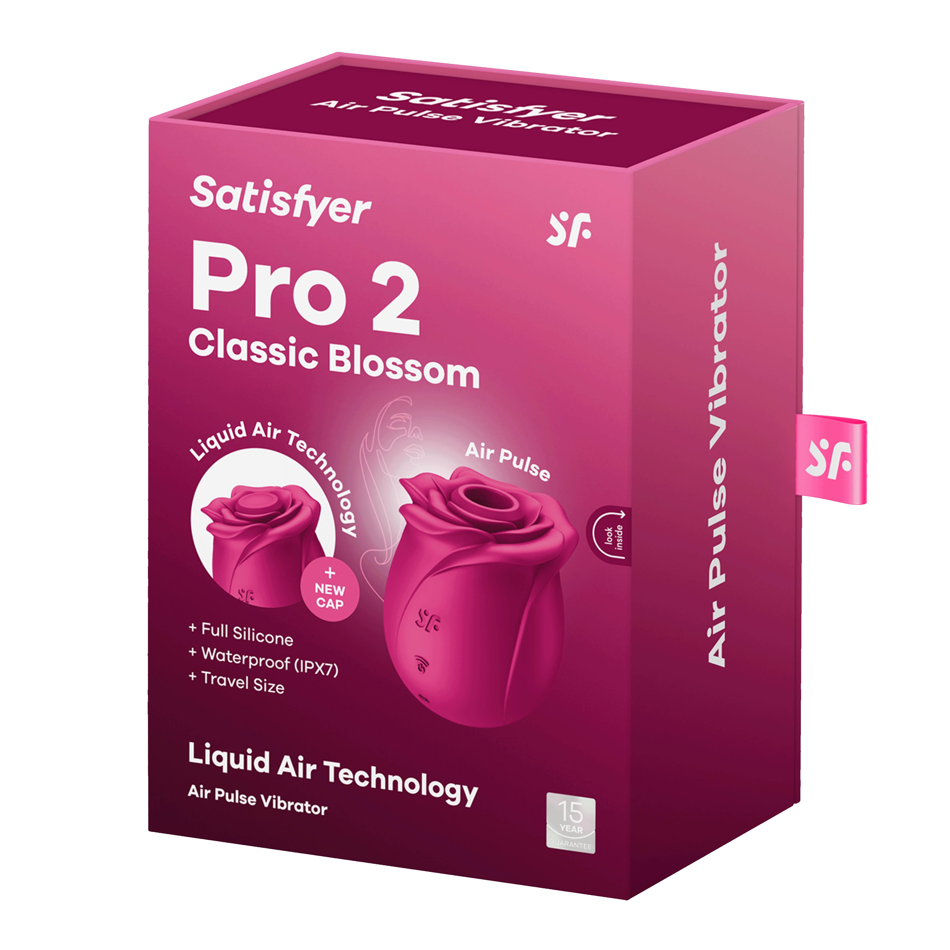SATISFYER Lay-On Vibrator "Pro 2 Classic Blossom" - Airpulse Technology 8cm (pink)