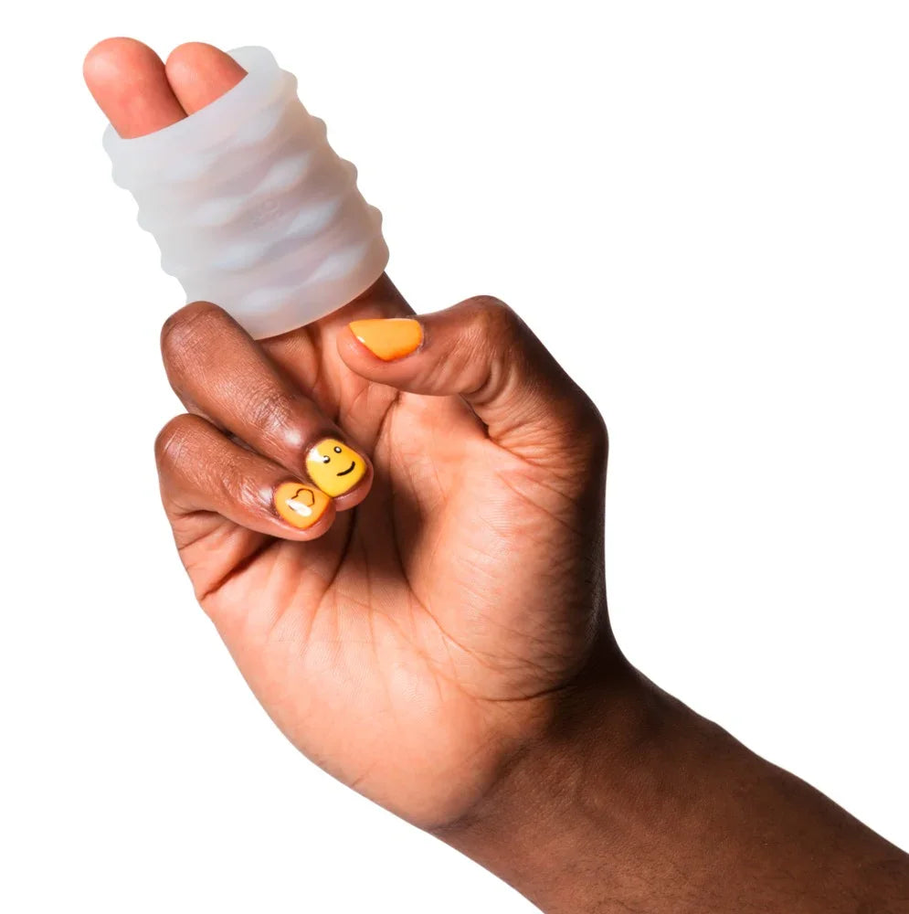 Masturbator "Mosh" mit Stimulationsstruktur (transparent)