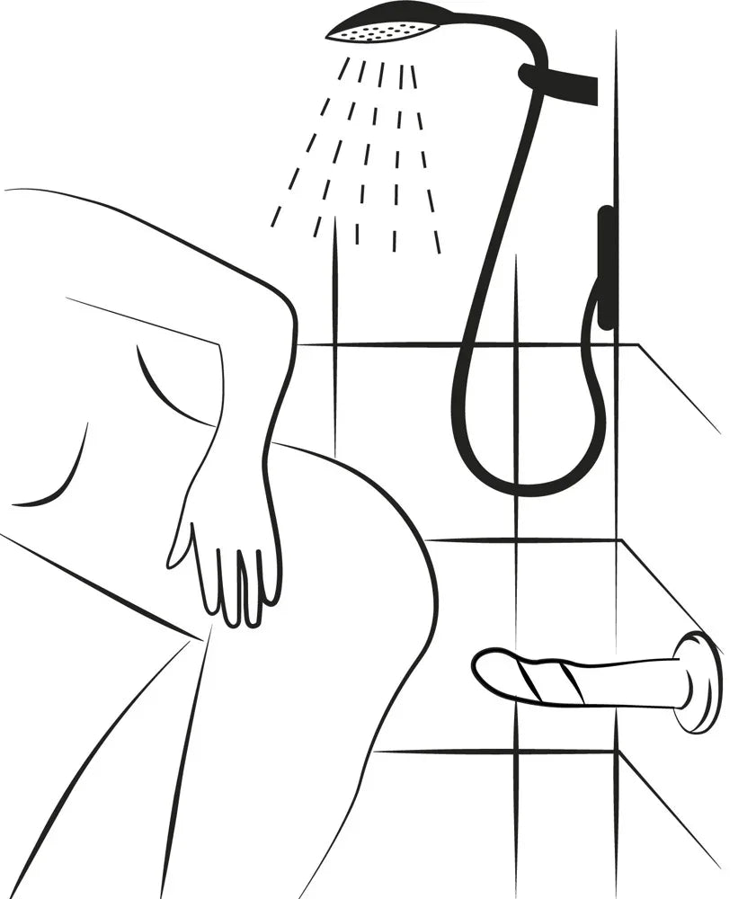 Dildo "Piccolo" aus Silikon mit Saugfuss – 14 cm (blau)