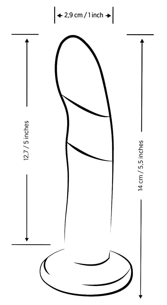 Dildo "Piccolo" aus Silikon mit Saugfuss – 14 cm (blau)