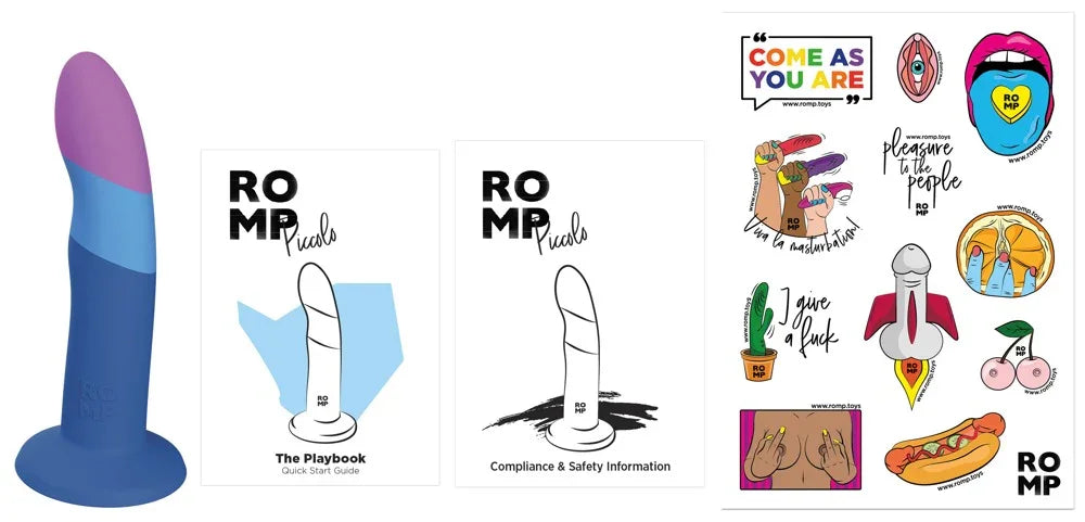 Dildo "Piccolo" aus Silikon mit Saugfuss – 14 cm (blau)