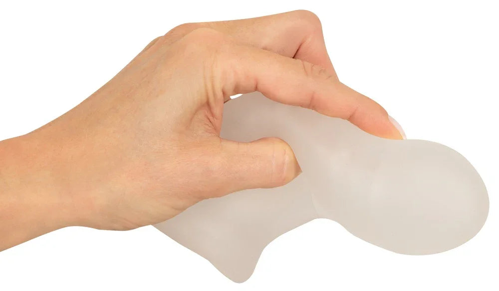 Penishülle "Thickening Sleeve" mit Hodenring - Ø 2.4 cm (transparent)