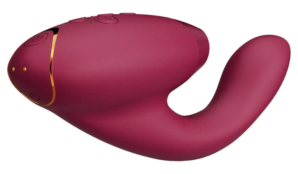 Womanizer Duo 2 Vibromasseur à poser avec double stimulation - 20,3 cm (rouge)