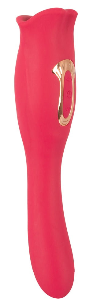 Vibrator with Moving Lips & Vibro-Tongue "Oral Fun" - 22.2 cm (pink)