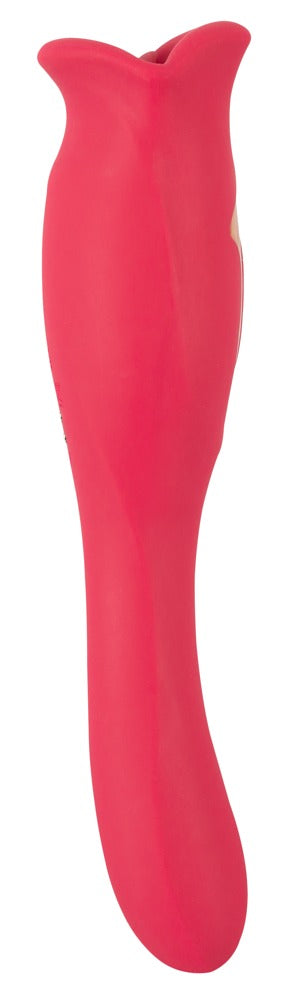 Vibrator with Moving Lips & Vibro-Tongue "Oral Fun" - 22.2 cm (pink)