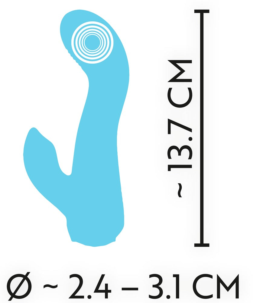 Minivibrator "Cuties" aus Silikon - G-Spot & klein 13.7 cm (blau) - loveiu.ch