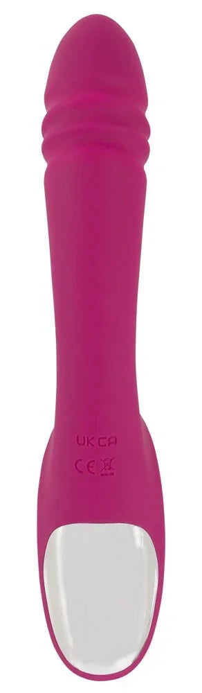 Pinkfarbener Vibrator aus Silikon mit strukturierter Spitze, erotisches Zubehör für Erwachsene