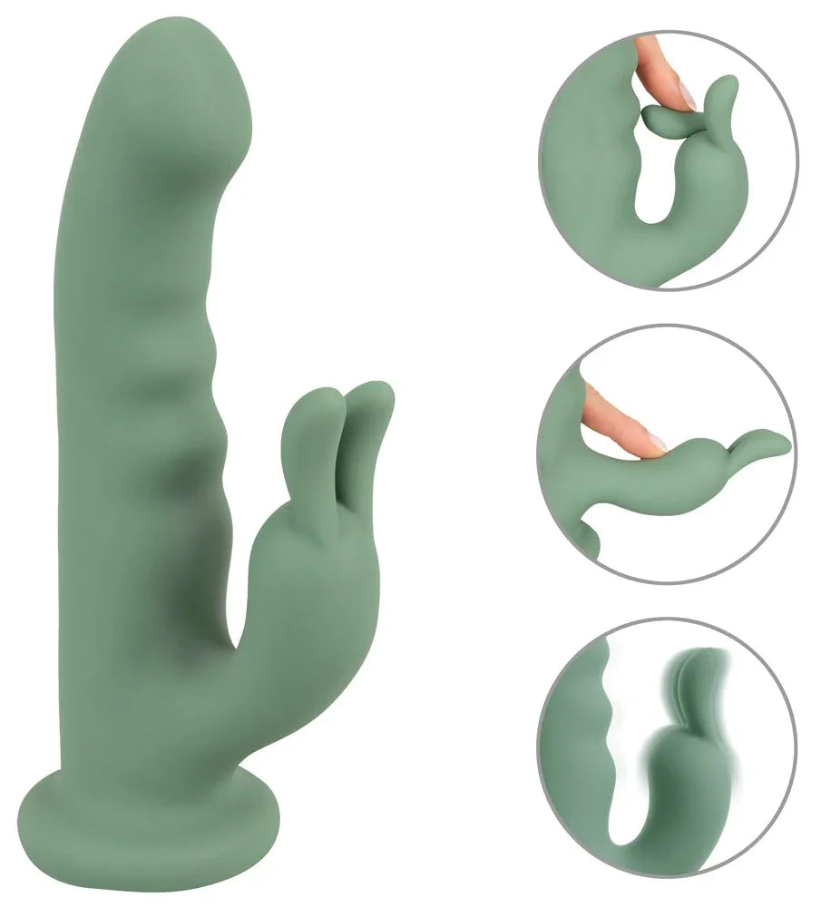 Rotierender Vibrator „LUVIO Soft“ – Rotation, Vibration & Saugfuss (grün)