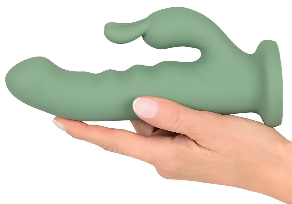 Rotierender Vibrator „LUVIO Soft“ – Rotation, Vibration & Saugfuss (grün)
