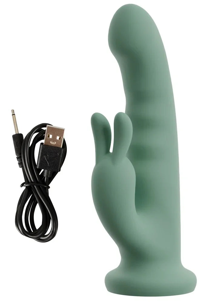 Rotierender Vibrator „LUVIO Soft“ – Rotation, Vibration & Saugfuss (grün)