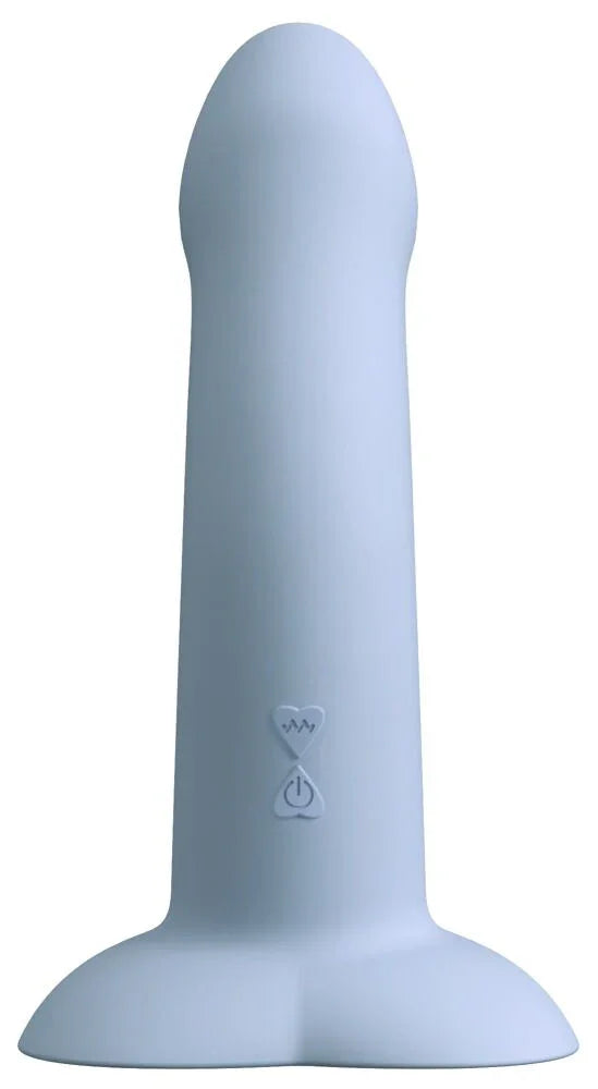 Hellblauer Silikon Dildo mit breitem Standfuß, Vibrationsfunktion, erotisches Spielzeug