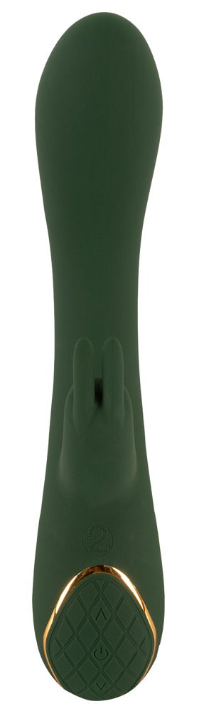 Rabbit Vibrator "Luxurious" aus Silikon - Soft-Touch-Textur 23 cm (grün)