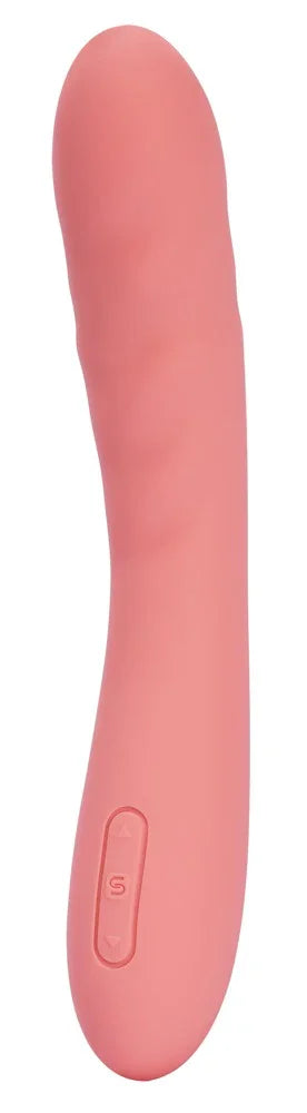 Silicone vibrator "Ava Neo" - with stimulation waves, 19.6 cm (pink)
