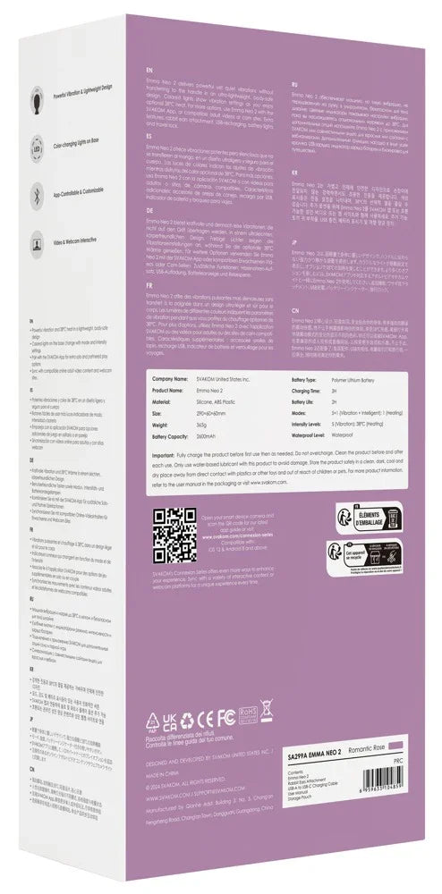 Massager „Emma Neo 2“ von Svakom aus Silikon – 20.9 cm (lila)