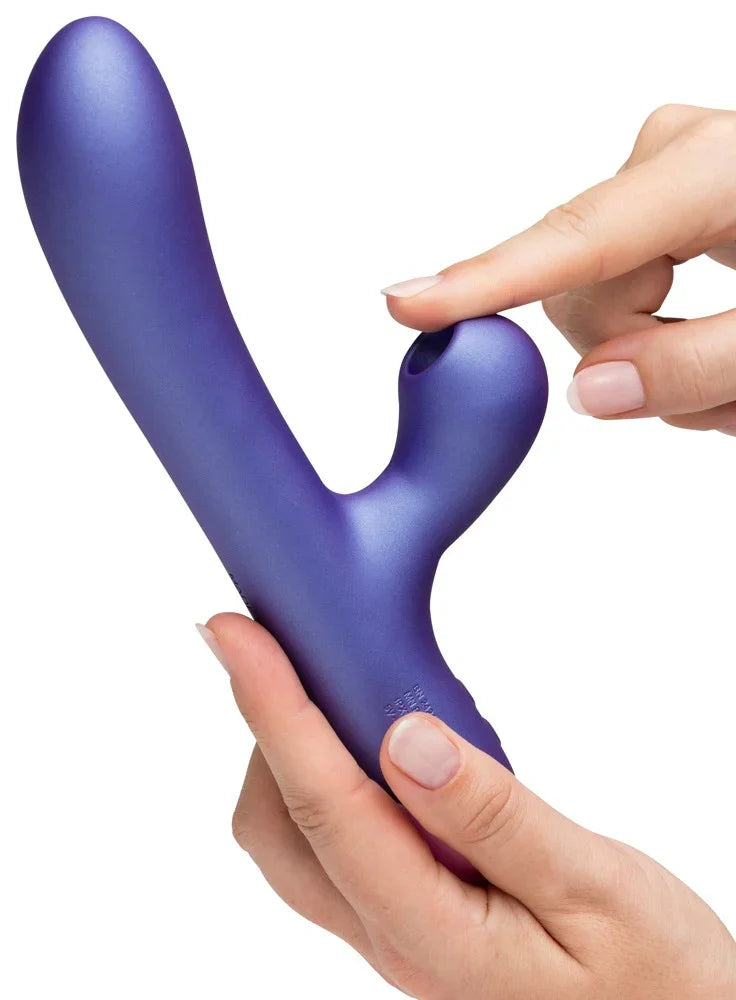 Rabbitvibrator "Pulse" mit Klitorisreizer 22 cm (lila)