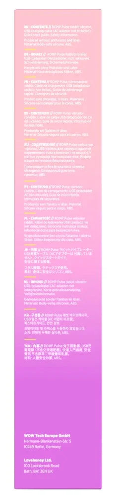 Rabbitvibrator "Pulse" mit Klitorisreizer 22 cm (lila)