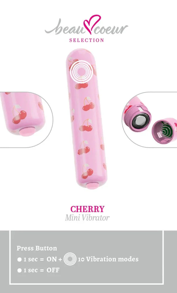 Minivibrator "Cherry Mini" – kompakt & kraftvoll (rosa)