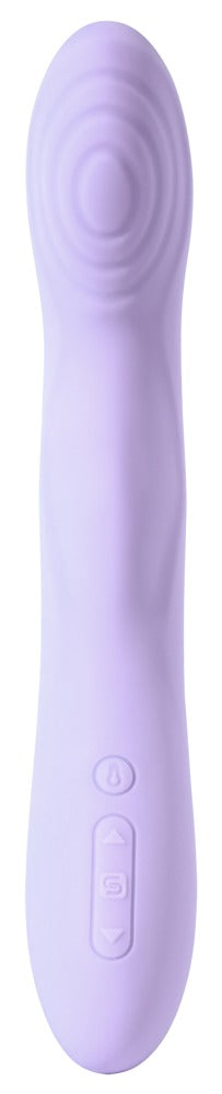 Vibrator "Selena" aus Silikon - mit Stossvibratorion 21 cm (lila)
