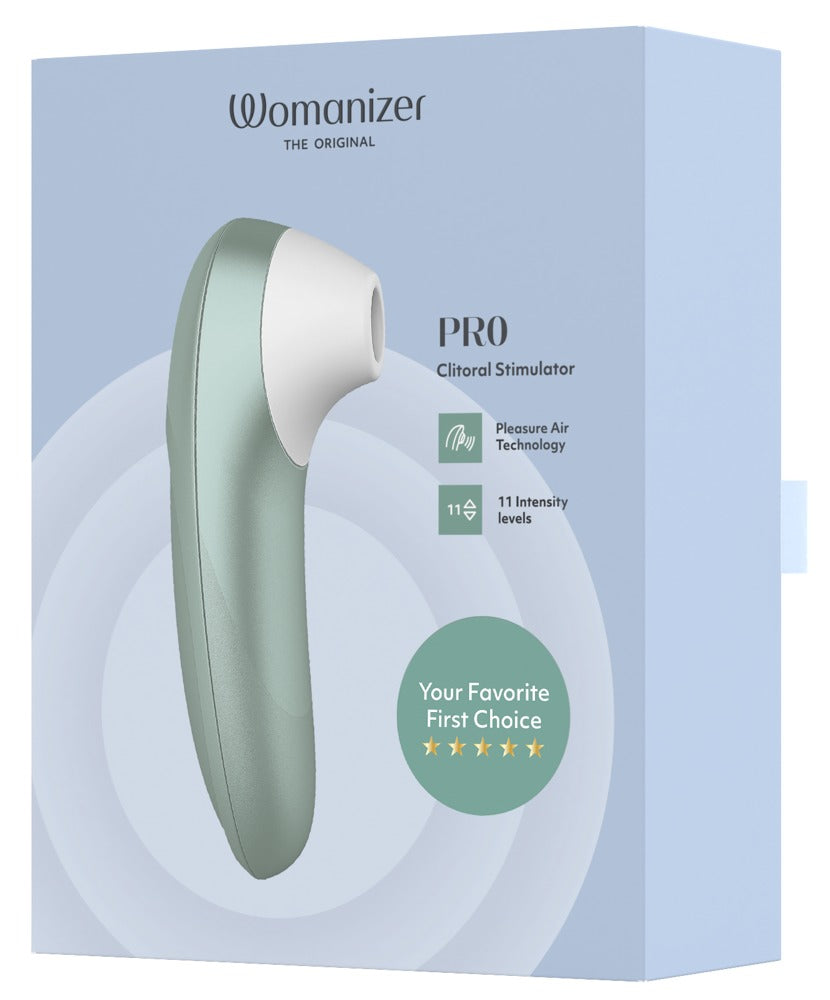 Auflegevibrator "Womanizer Pro mit Pulsator - 15 cm (türkis)