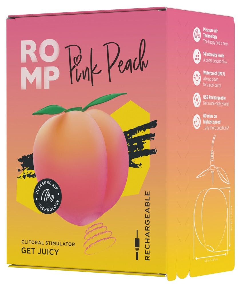 Auflegevibrator "Pink Peach" aus Silikon - mit Pleasure Air Technologie 6.3 cm (pink)