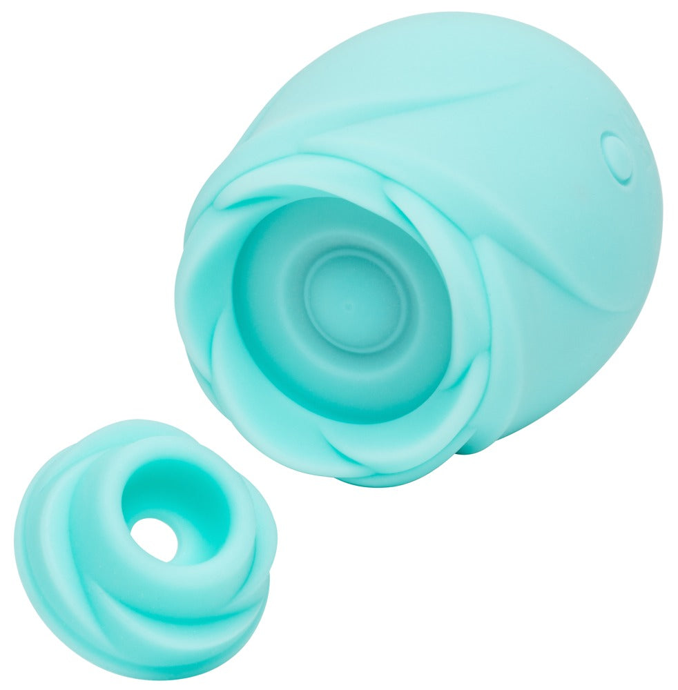 Rose Glow Silicone Lay-on Vibrator - with Pleasure Air Technology 7.6 cm (blue)