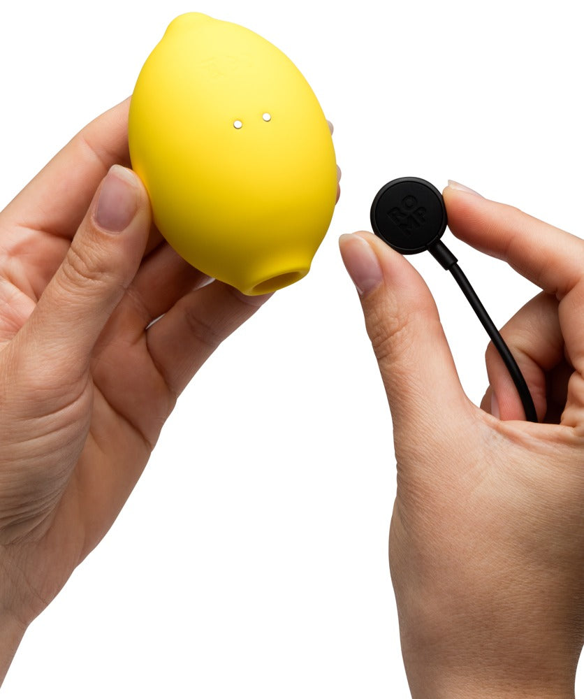 Auflegevibrator "Lemon Crush" aus Silikon - mit Pleasure Air Technologie 7.6 cm (gelb)