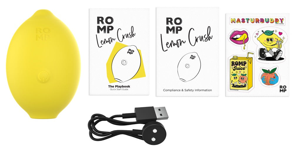 Auflegevibrator "Lemon Crush" aus Silikon - mit Pleasure Air Technologie 7.6 cm (gelb)