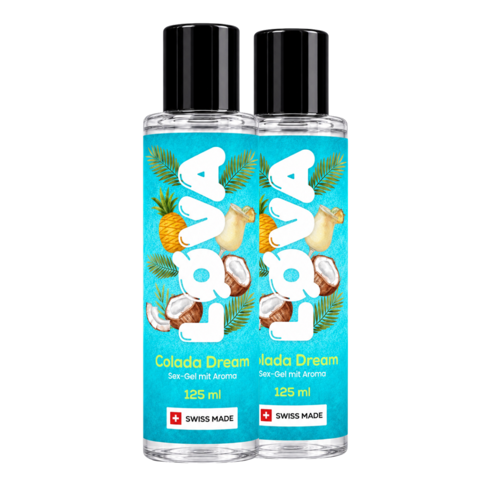 2-Pack Lubricant "Colada Dream" - Water-based & Piña Colada Flavor (2x125ml) by LØVA