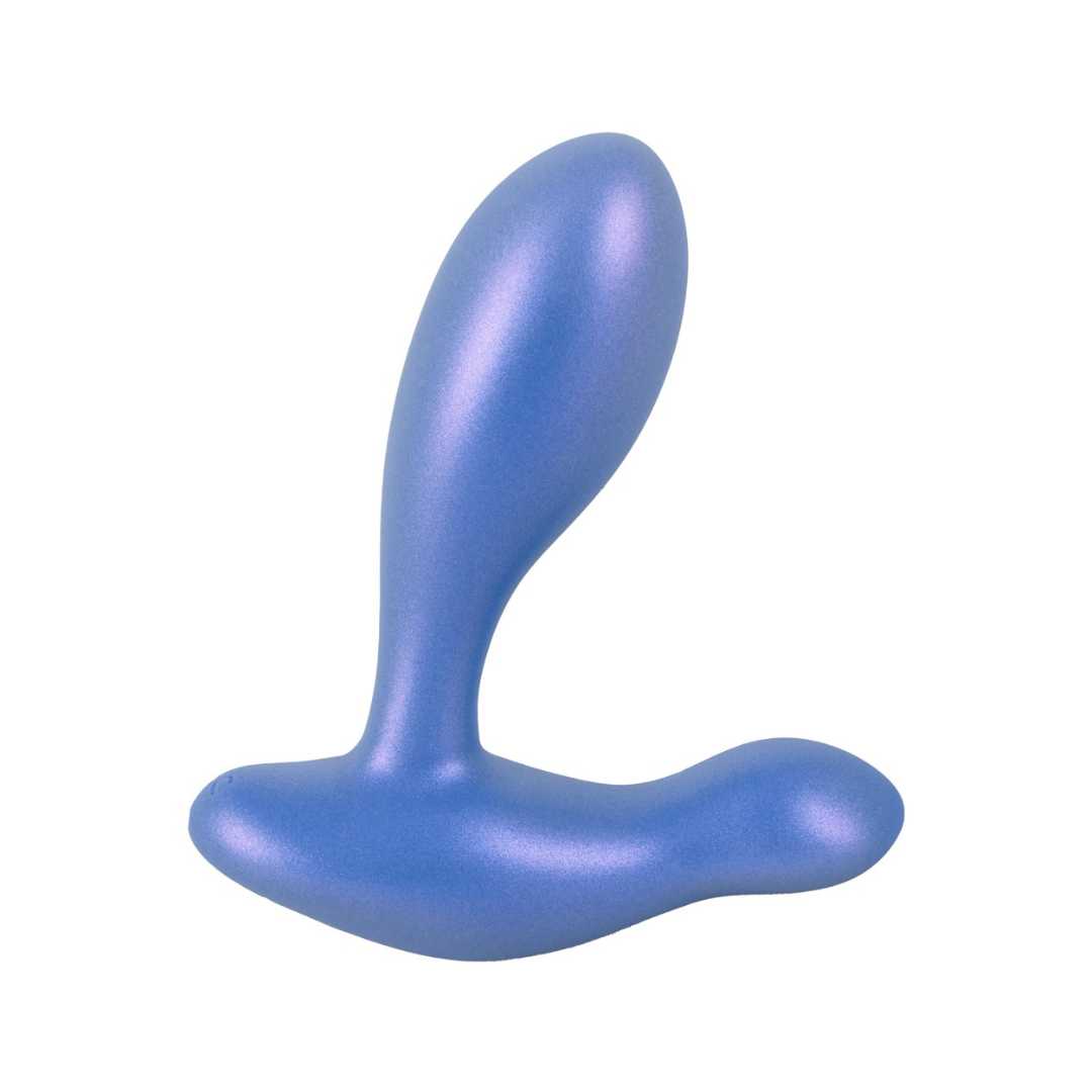 Anal vibrator "Flexible Butt Plug" made of silicone - for optimal dual stimulation Ø 3.5 cm (blue)