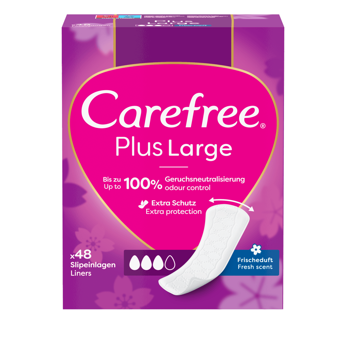 Protège-slips « Plus Large Fraîcheur 48 unités » – Protection et fraîcheur supplémentaires de Carefree®