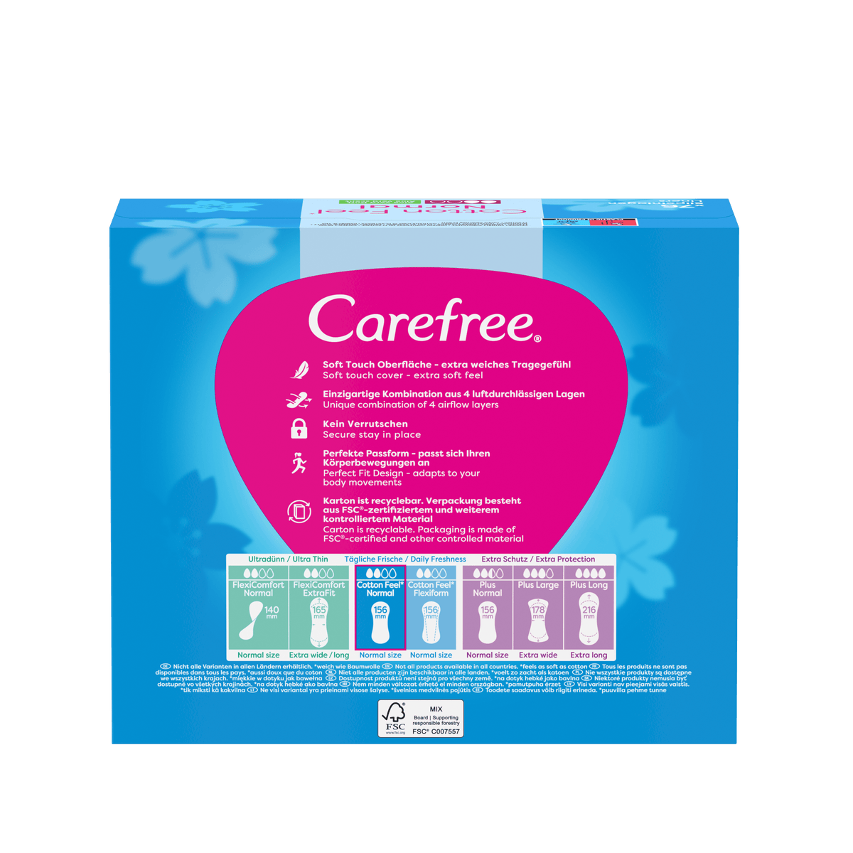 Protège-slips « Cotton Feel Normal Aloe 76 pièces » – Confort au parfum d'aloe vera de Carefree®