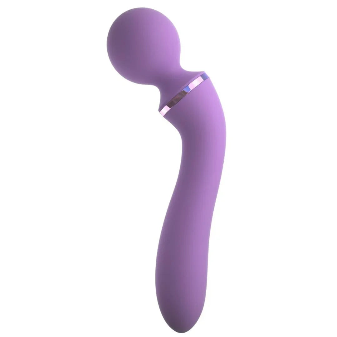 Massager „Duo Wand Massage-Her“ aus Silikon – 19,5 cm (lila)