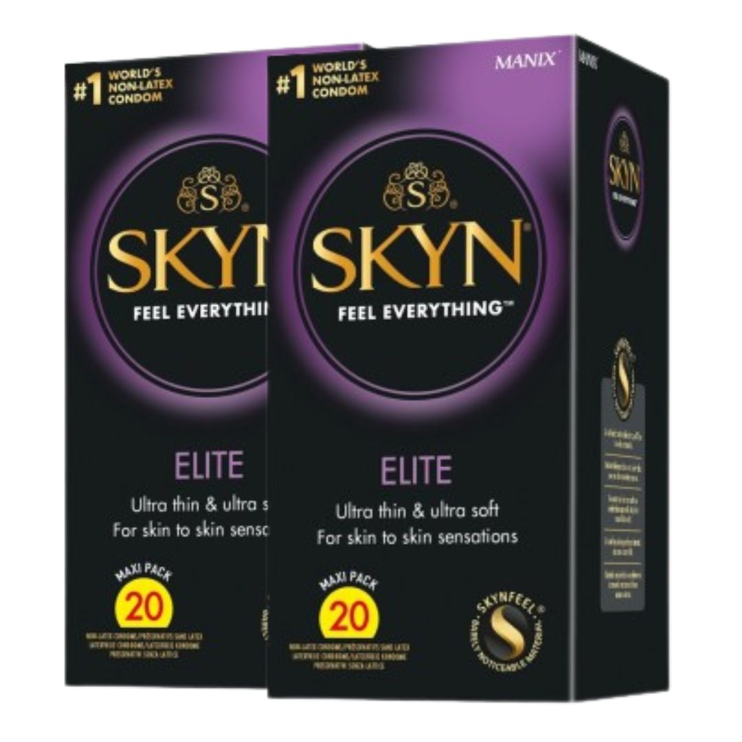 2er-Pack Kondome "Elite extra dünn" latexfrei - (Ø 53 mm/2x20Stk.) von SKYN