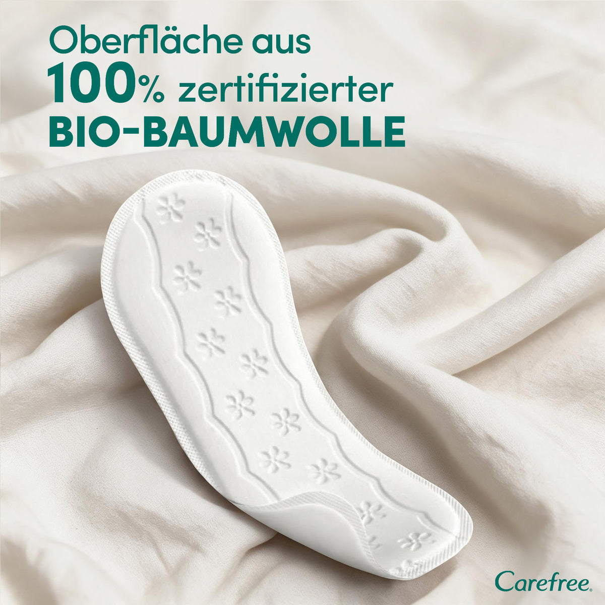 Slipeinlagen "Organic Long ohne Duft 24 Stück" – Mit Bio-Baumwolle von Carefree®