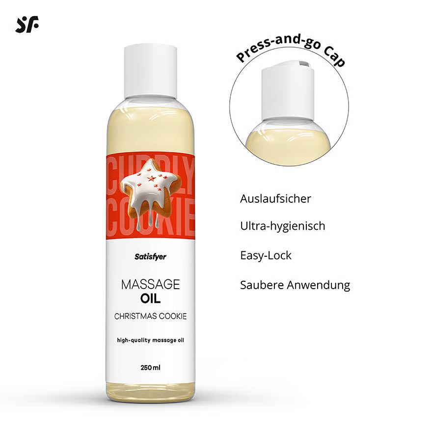 SATISFYER Massageöl - Christmas Cookie-Aroma - für alle Hauttypen (250 ml)