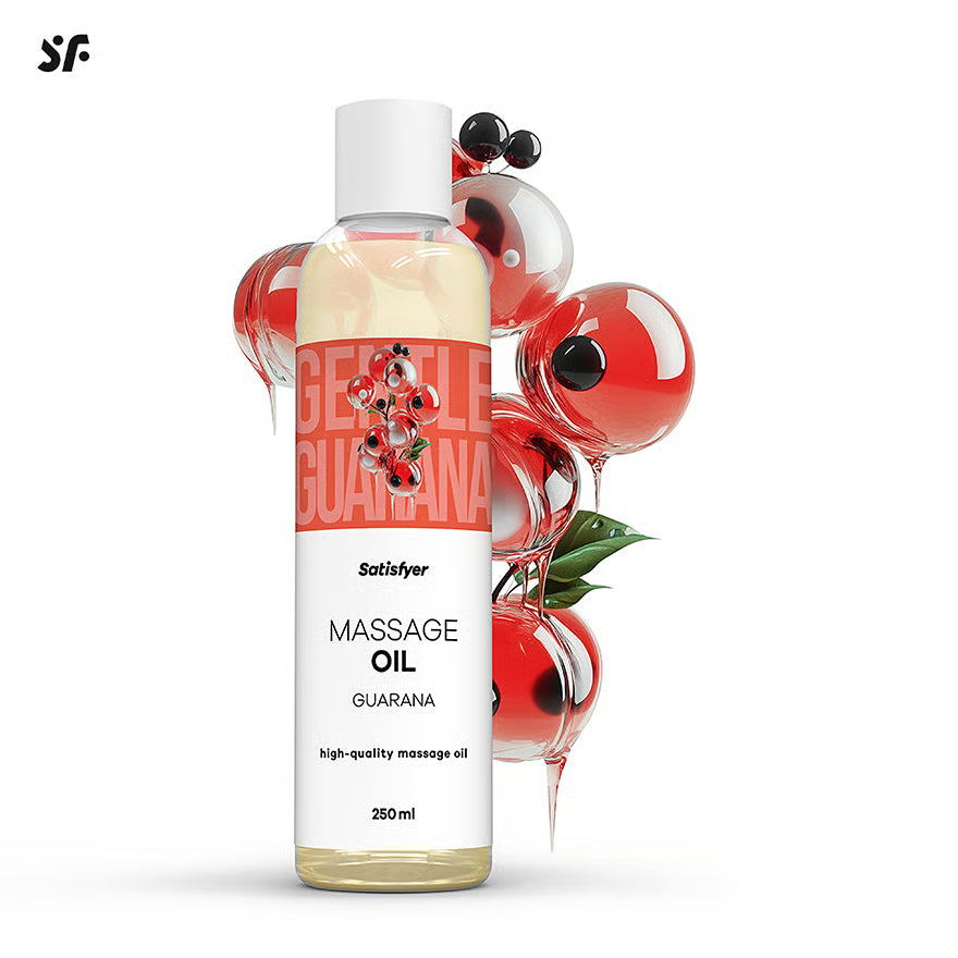 SATISFYER Massageöl - Guarana-Aroma - für alle Hauttypen (250 ml)