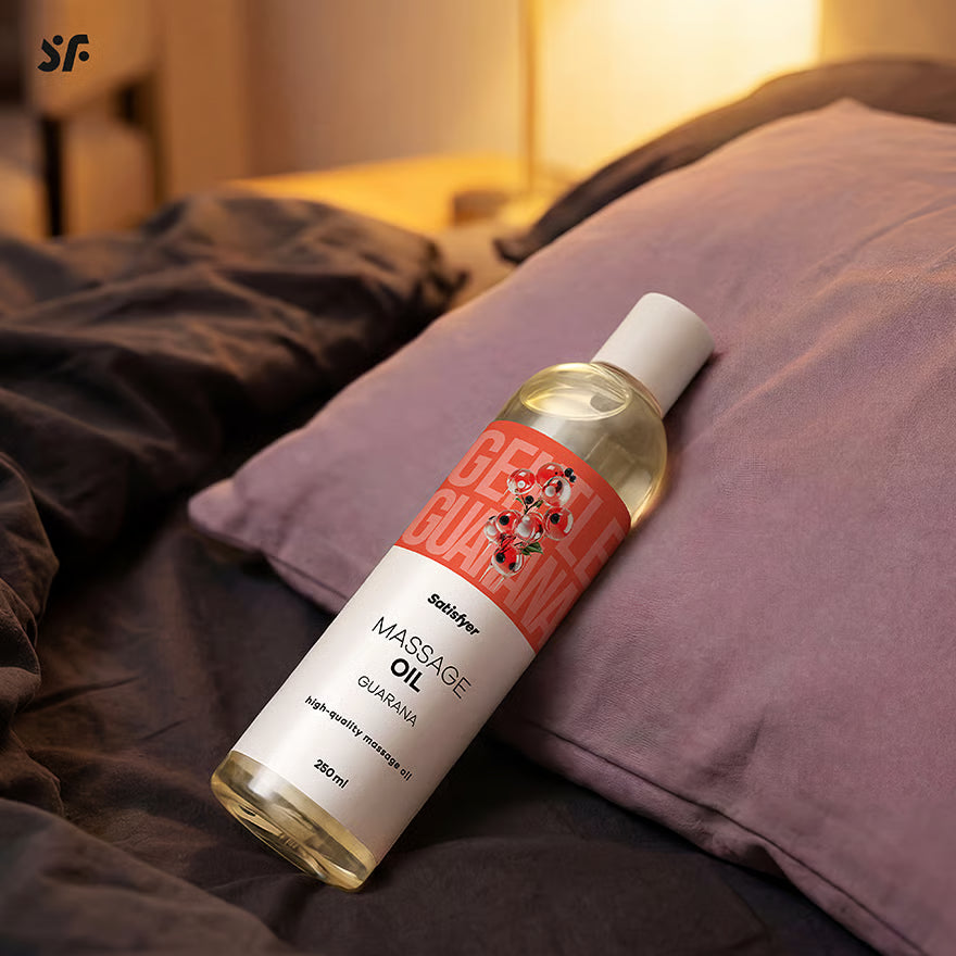 SATISFYER Massageöl - Guarana-Aroma - für alle Hauttypen (250 ml)