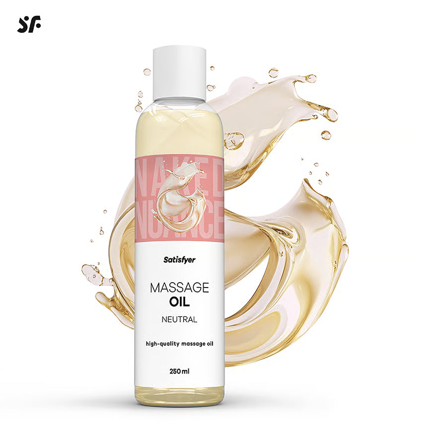 SATISFYER Massageöl - Duftfreies-Aroma - für alle Hauttypen (250 ml)