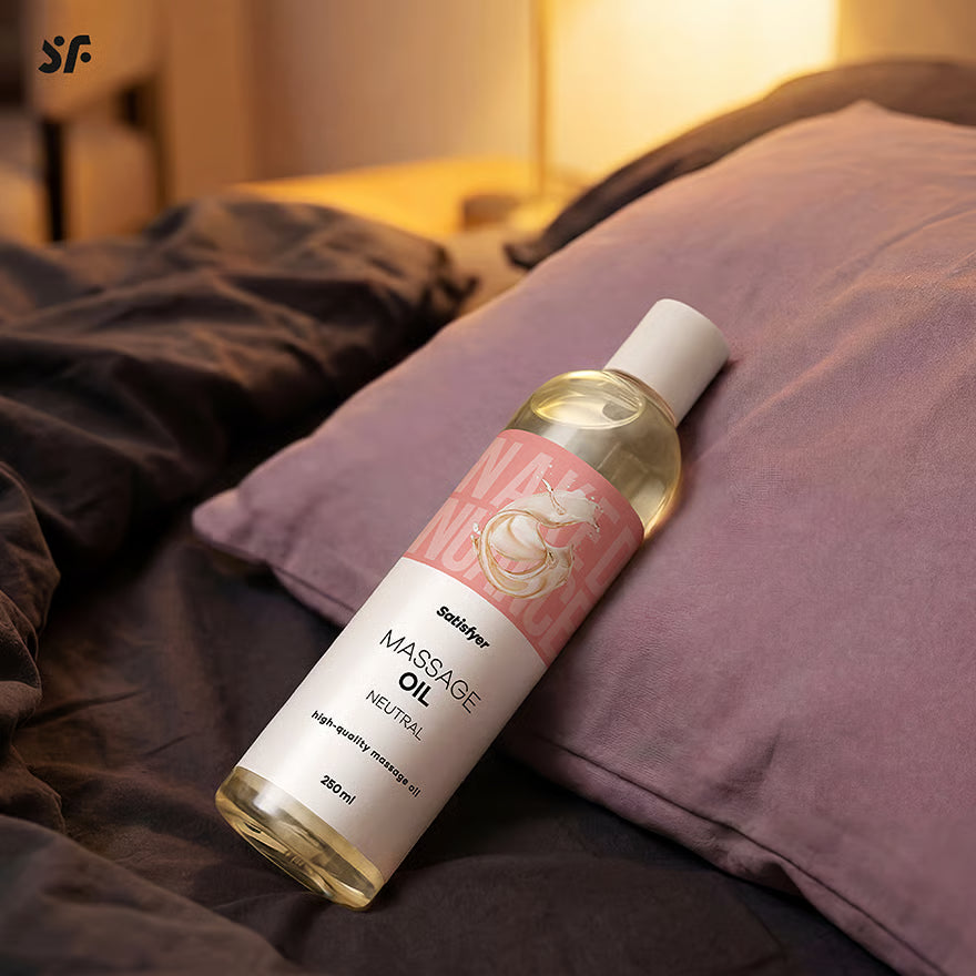SATISFYER Massageöl - Duftfreies-Aroma - für alle Hauttypen (250 ml)