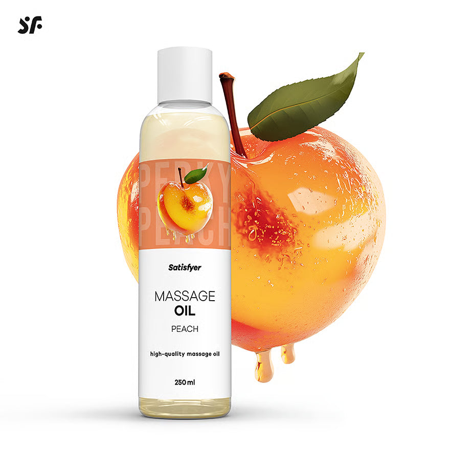 SATISFYER Massageöl - Pfirsich-Aroma - für alle Hauttypen (250 ml)
