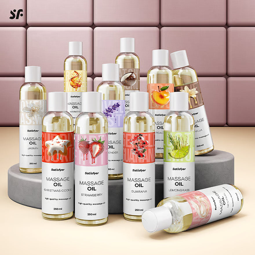 SATISFYER Massageöl - Pfirsich-Aroma - für alle Hauttypen (250 ml)