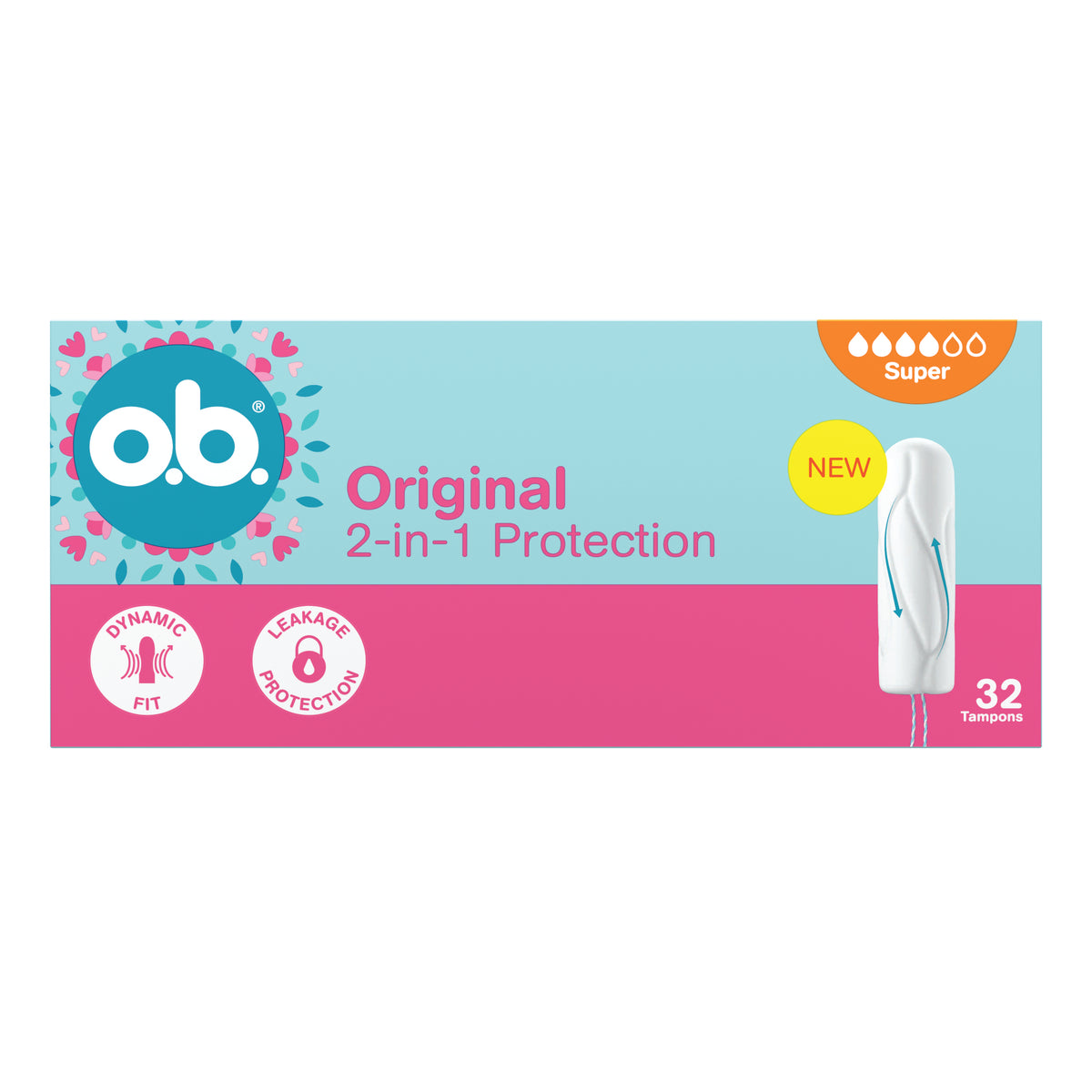 Tampons « Original Super 32 pièces » – Pour les jours de flux abondant de o.b.®