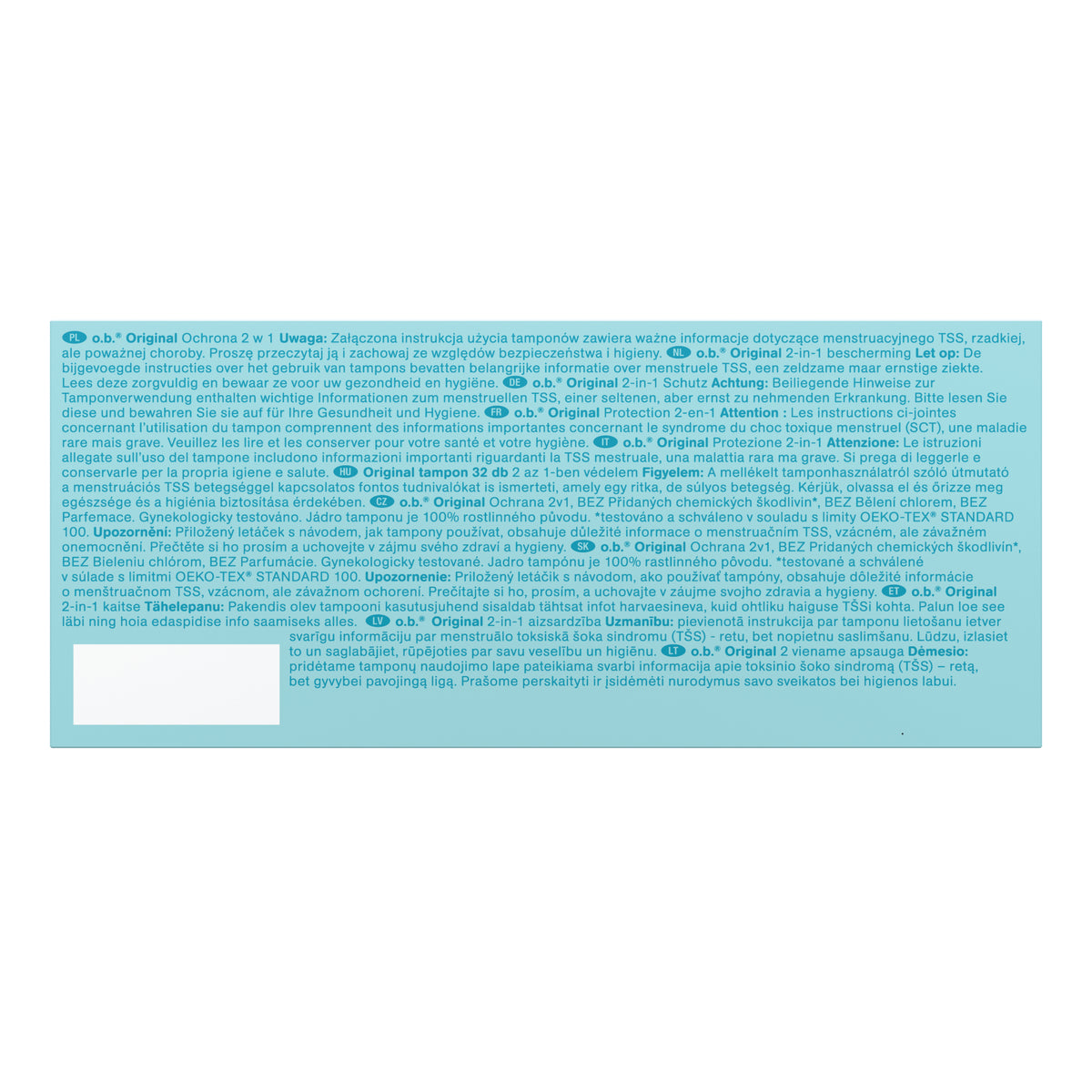 "Original Super 32 count" tampons – For heavier menstrual days by o.b.®