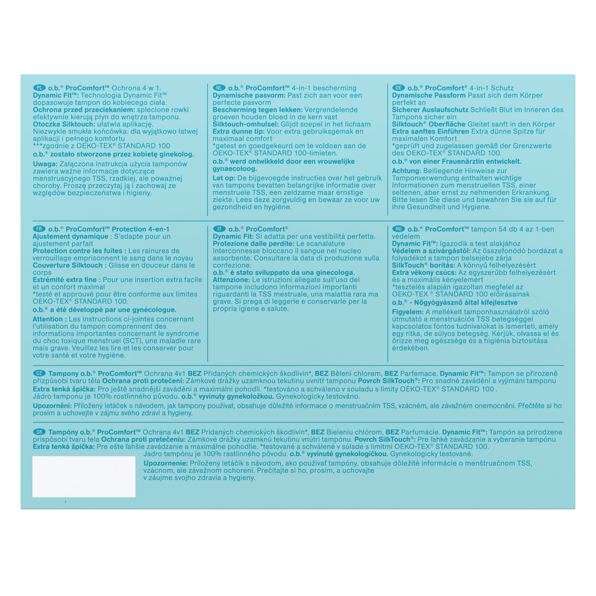 Tampons "ProComfort® Super 54 Stück" – 4-in-1-Schutz von o.b.®