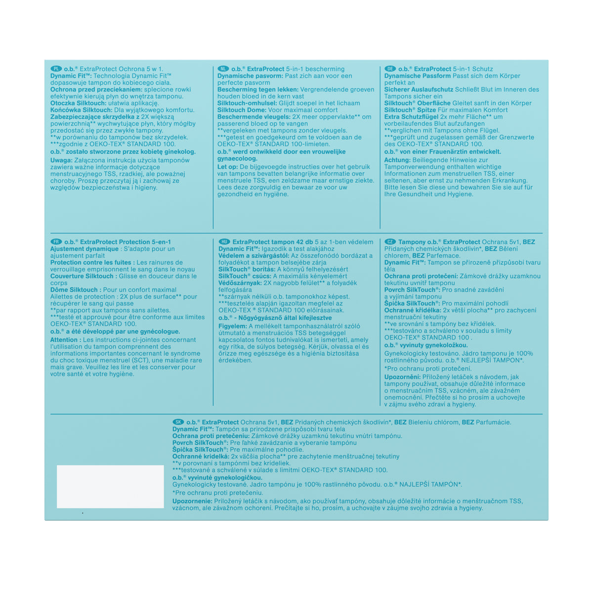 Tampons "ExtraProtect Super 42 Stück" – 5-in-1-Schutz von o.b.®