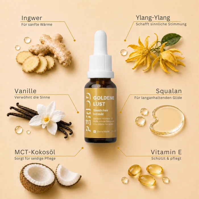 Vulva Oil "GOLDEN LUST" Herbal Intimate Oil for More Desire and Intense Moments (20 ml)