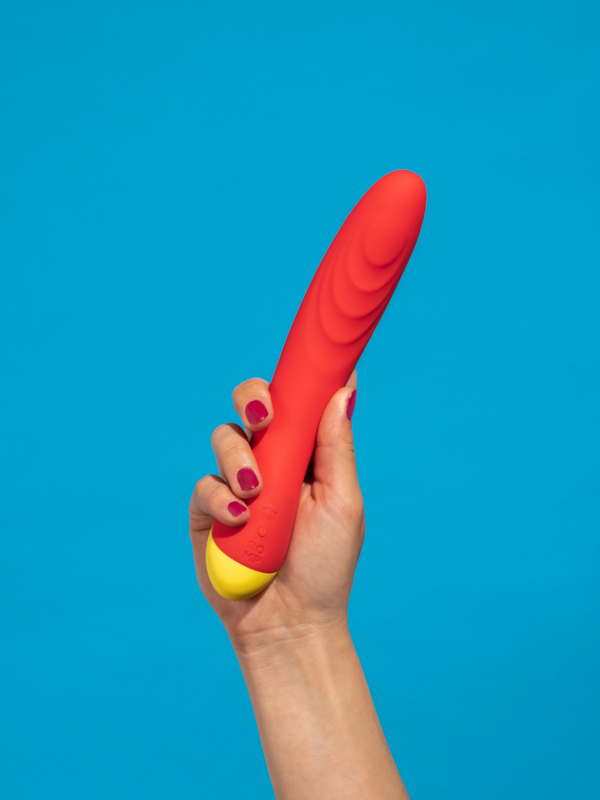 Silicone Vibrator "Hype" - waterproof 21 cm (red)