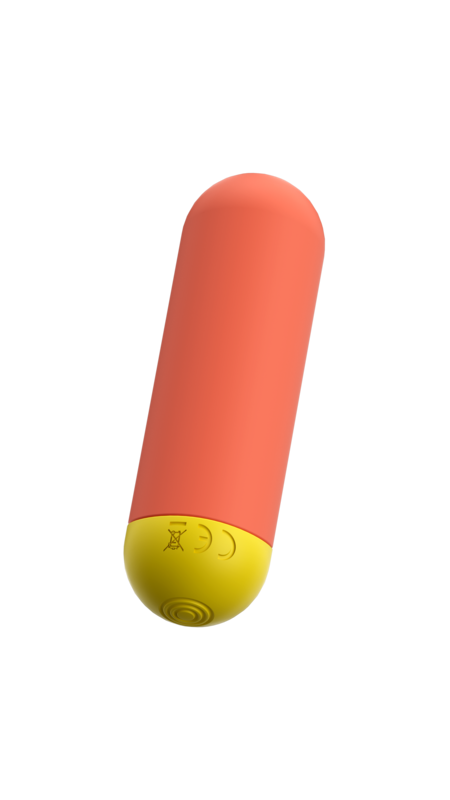 Minivibrator "Riot" aus Silikon - ideal für Unterwegs 7 cm (orange)
