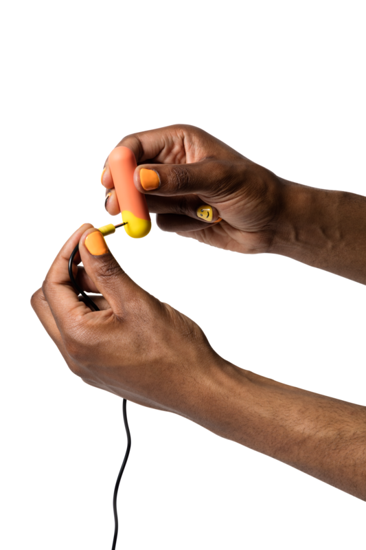 Minivibrator "Riot" aus Silikon - ideal für Unterwegs 7 cm (orange)
