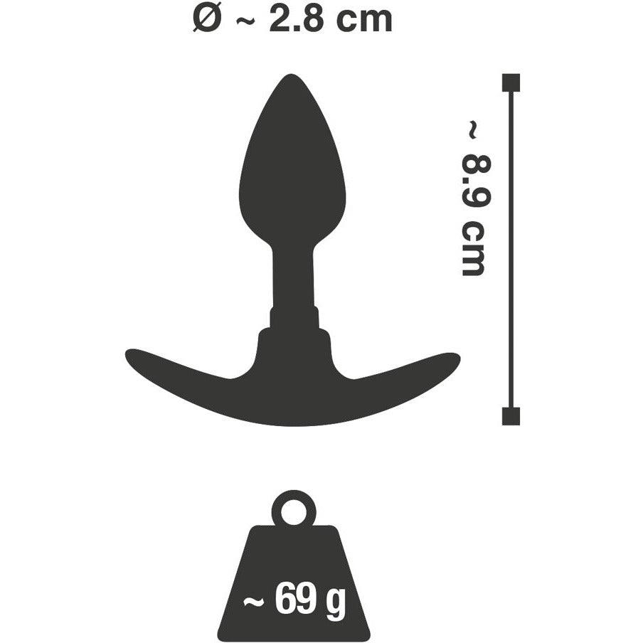 Analplug aus Metall und Silikon - konisch Ø 2.8 cm (silber) - loveiu.ch